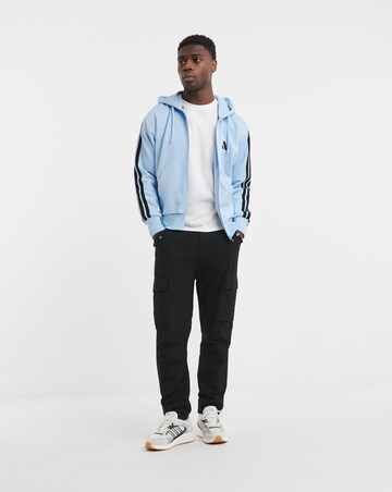 adidas 3 Stripes Full Zip Fleece Hoodie