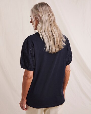 Julipa Pure Cotton Broderie Jersey Top