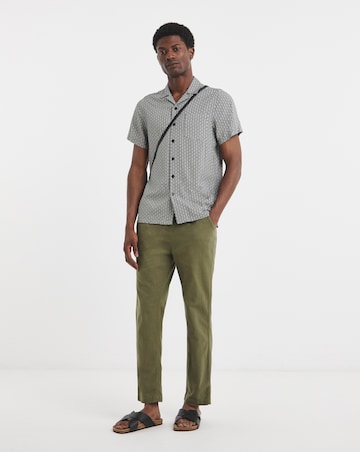 Geo Print Revere Collar Shirt