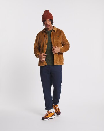 Long Sleeve Grandad T-Shirt Long Length- Khaki