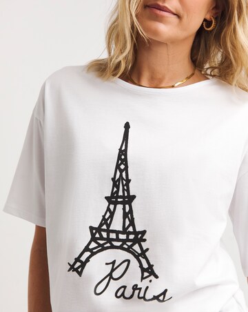 White Paris Graphic T-Shirt