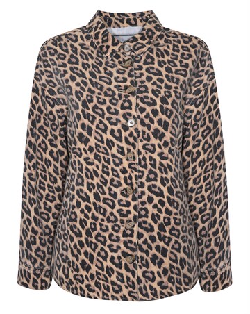 Pure Cotton Leopard Denim Jacket