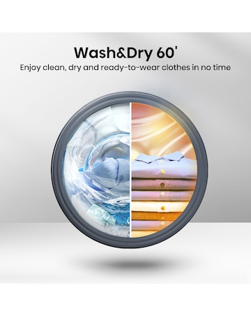 Hisense 3S Series WD3S8043BB3 WiFi-enabled 8kg Washer Dryer - Black