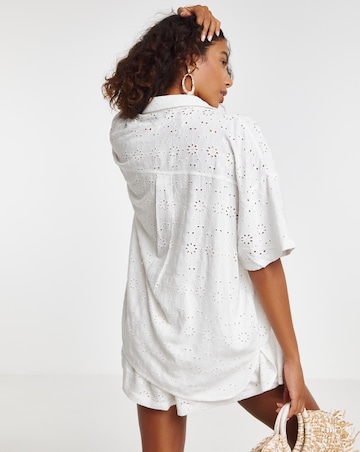 Beach to Beach White Broderie Beach Co-Ord