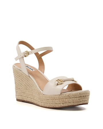 Dune Kai Leather Wedge Sandals D Fit