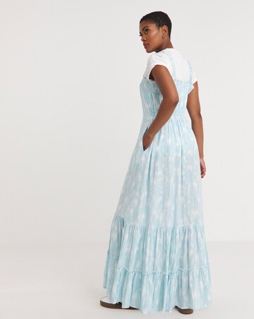 Printed Waist Apron Dress