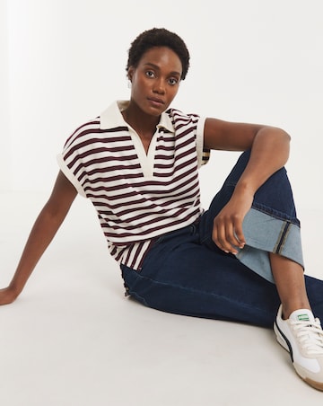 Stripe Collared Rugby Top