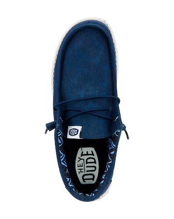 HeyDude Wally Stretch Canvas Shoe - Navy