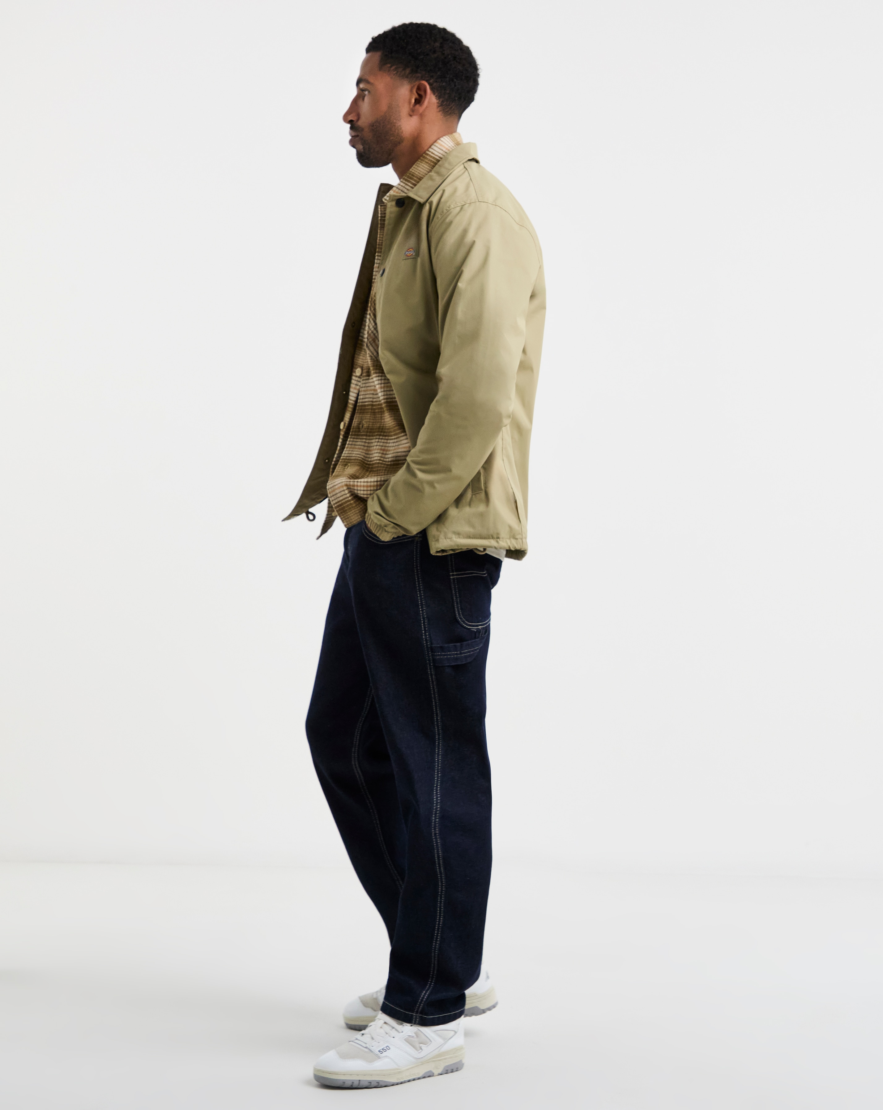 Dickies Oakport Coach Jacket - Light Beige | JD Williams
