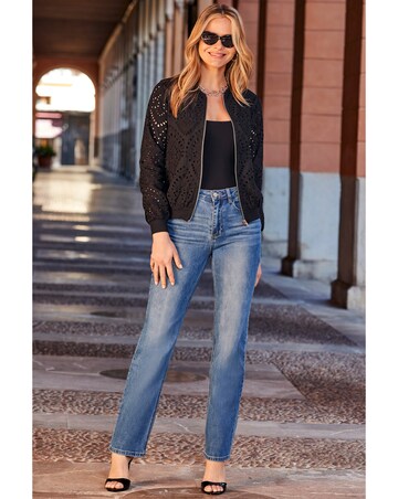 Sosandar Broderie Anglasie Bomber