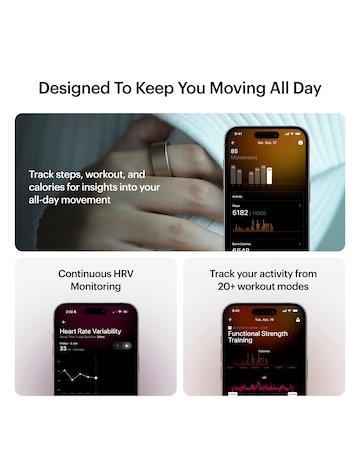 Ultrahuman Ring AIR Bluetooth Smart Ring - Brushed Rose Gold - Size 7