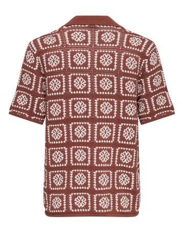 Only & Sons Bart Crochet Shirt - Rust