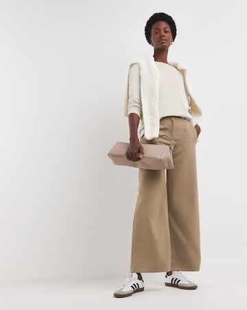 Pure Cotton Ivory Crew Neck Long Sleeve T-Shirt