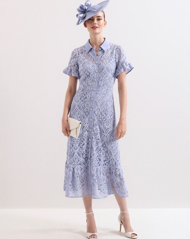 Phase Eight Carmine Lace Midi Dress