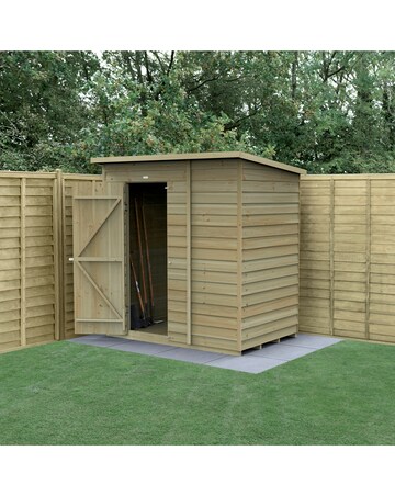 4LIFE Pent Shed 6x4 - Single Door - No Windows (Home Delivery)