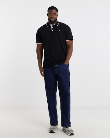 Jack & Jones Premium Paulos Tipped Polo - Black