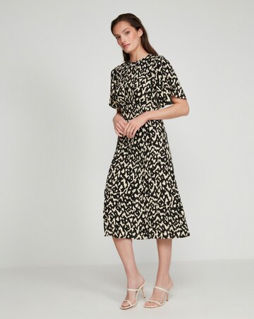 Sonder Studio Ikat Animal Print Midi Dress