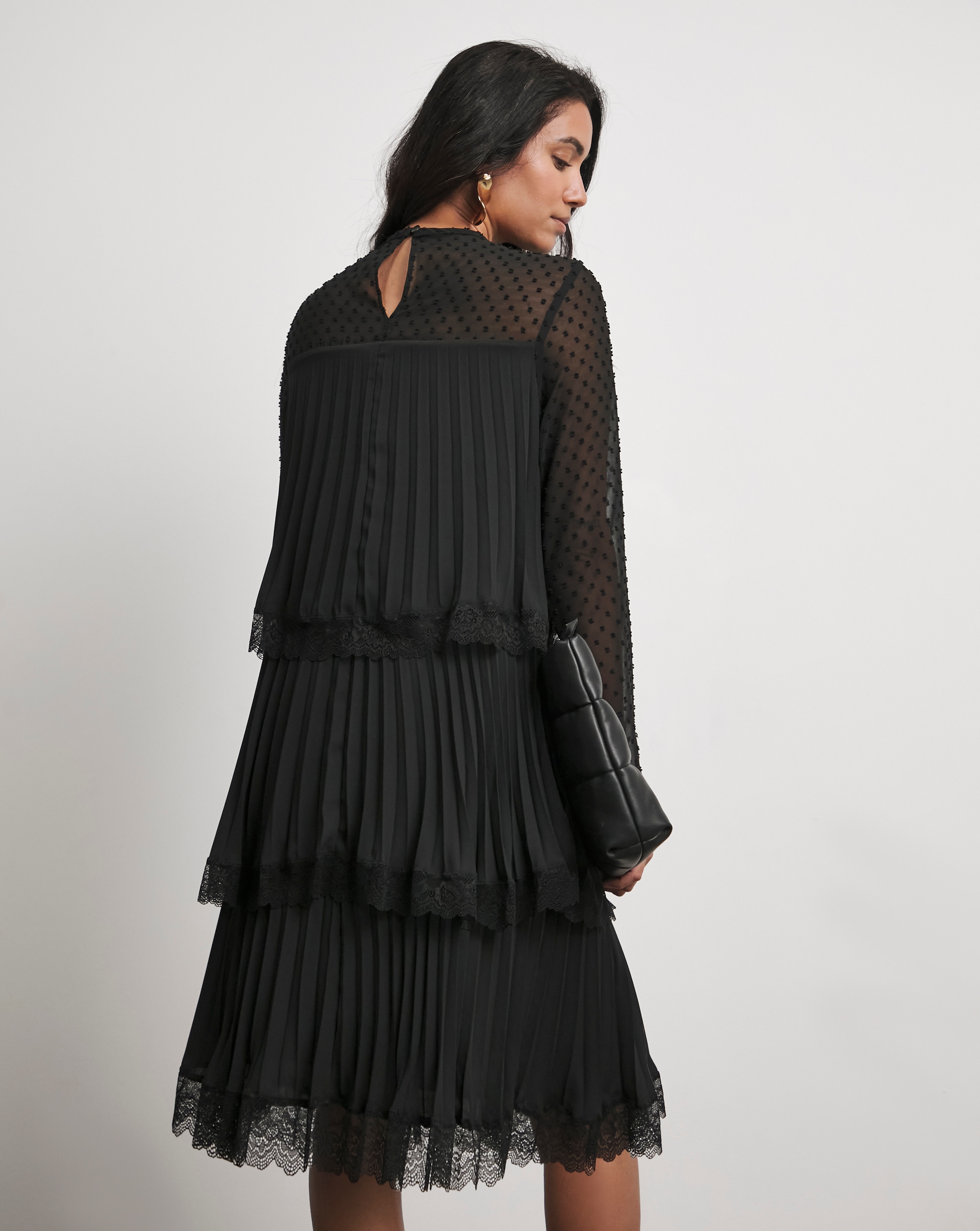 Joanna Hope Tiered Shift Dress With Lace Trim | JD Williams