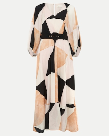 Phase Eight Sophia Colourblock Belted Midi Dress