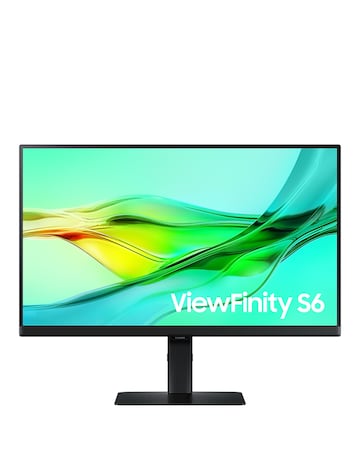 Samsung 24in ViewFinity S6 S60UD 100Hz QHD Ergonomic Monitor - Black