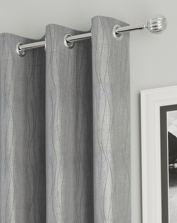 Goodwood Thermal Light Filtering Textured Embossed Eyelet Curtain