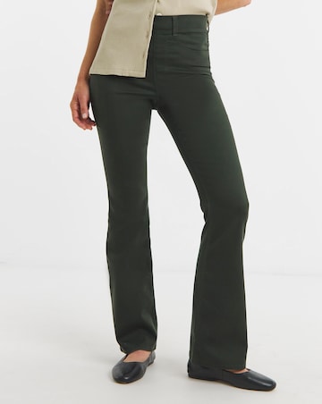 Khaki Stretch Bootcut Jeggings