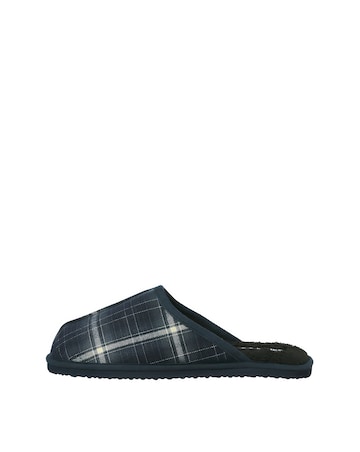 Jack & Jones Dudley Checked Slipper - Navy