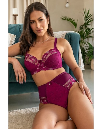 Pour Moi Sofia High Waist Deep Knicker Berry/Pink