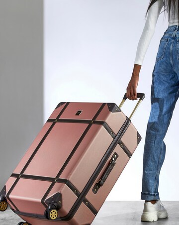 Rock Vintage Large Suitcase - Pink