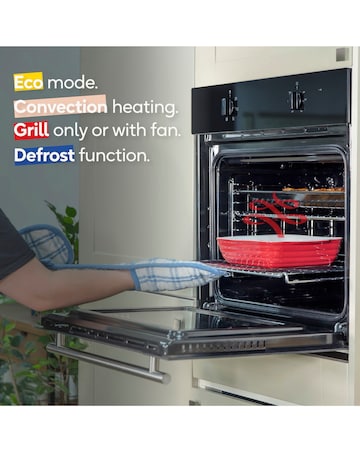 Russell Hobbs RHFEO7004B 70L Built-In Single Electric Fan Oven - Black