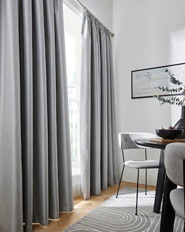 Faux Silk Pencil Pleat Blackout Curtains