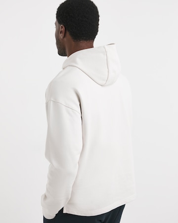 Open Hem Oversized Hoodie- Light Stone