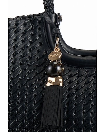 Luella Grey Lillie Black Whipstitch Tote