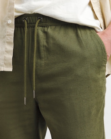 Linen Blend Straight Fit Trouser