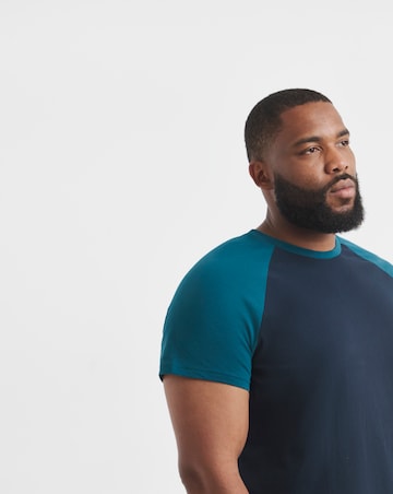 2 Pack Raglan Short Pyjama Set-Teal/Navy