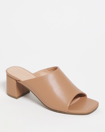 Block Heel Mule Sandal Extra Wide EEE Fit