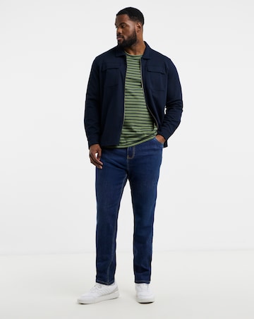 Yarn Dyed Stripe Crew Neck T-Shirt Long