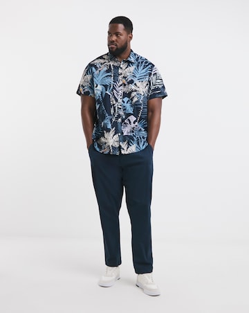 Jack & Jones Hawaii Print Shirt - Navy