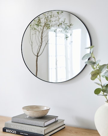 Black Round Wall Mirror
