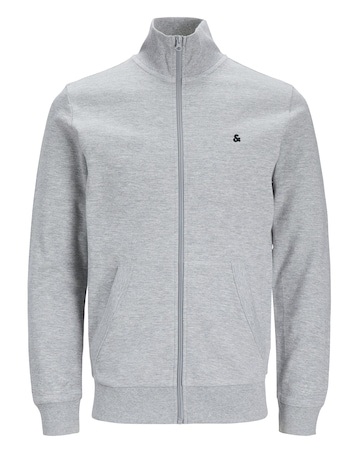 Jack & Jones Paulos Full Zip Sweatshirt - Grey