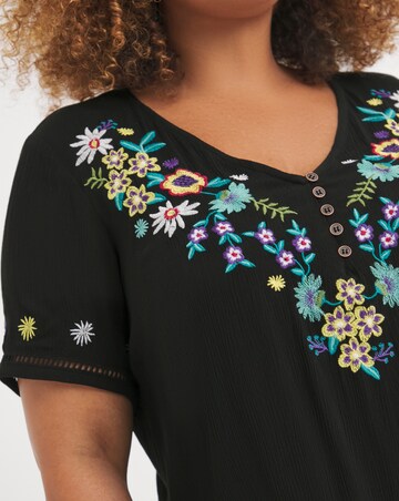 Joe Browns Embroidered Floral Crinkle Tunic