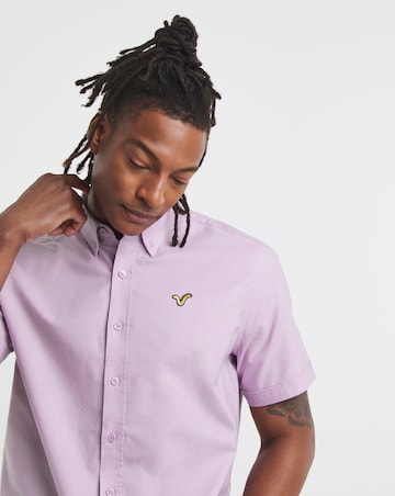 Voi Plain Oxford Short Sleeve Shirt Long