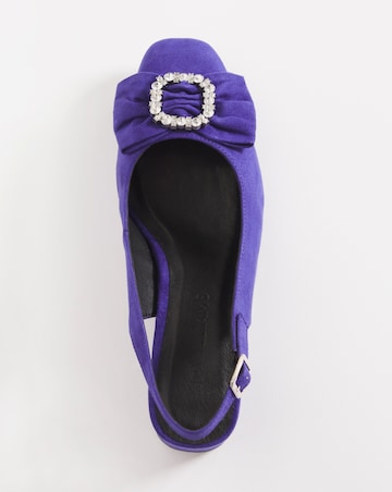 Joanna Hope Diamante Trim Slingback Shoe - Wide Fit (E)