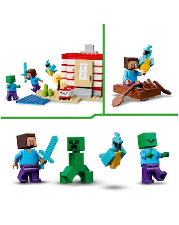 LEGO Minecraft The TNT Jungle House Video Game Collectible Building Toy 21275