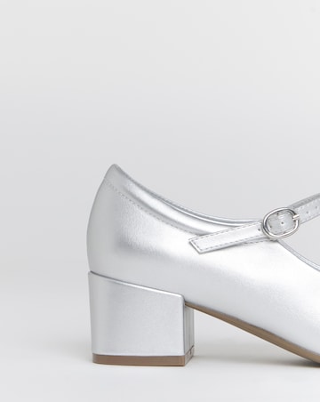 Heavenly Soles Patricia Block Heel Mary Janes - Extra Wide Fit (EEE)