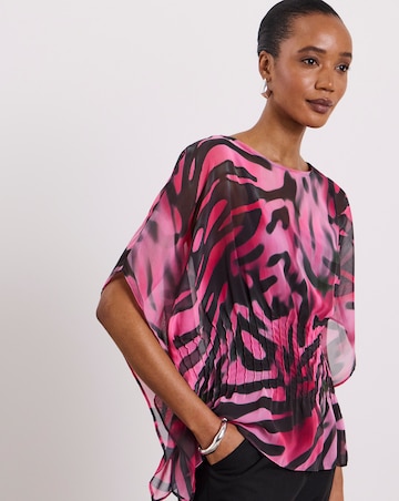 Joanna Hope Pleated Seam Blouse