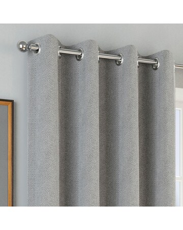 Chester Herringbone Eyelet Curtains