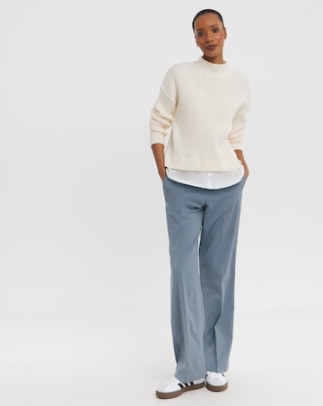 Cream Woven Knit 2 in 1 Jumper