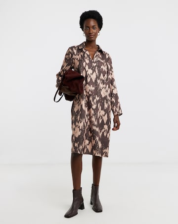 Collared Long Sleeve Tunic Dress