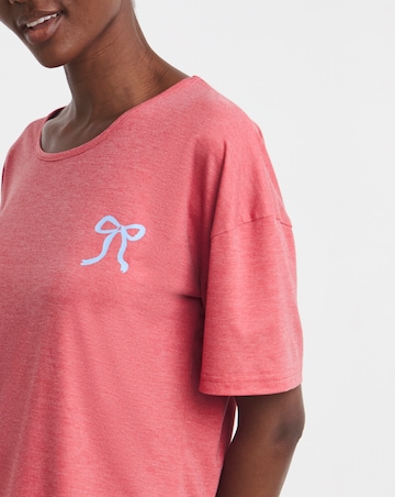 Pretty Lounge Vintage Christmas Print Cuffed Pyjama Set